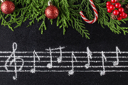 Charlkboard Holiday Music Notes