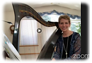 Harpist Anne Roos Performing on Zoom