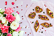 Rose Petals on Cookies