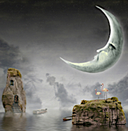 Crescent Moon and Islands