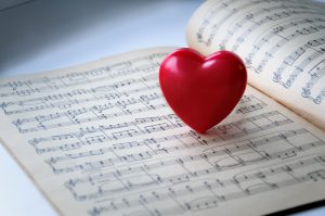 Red Heart on Sheet Music